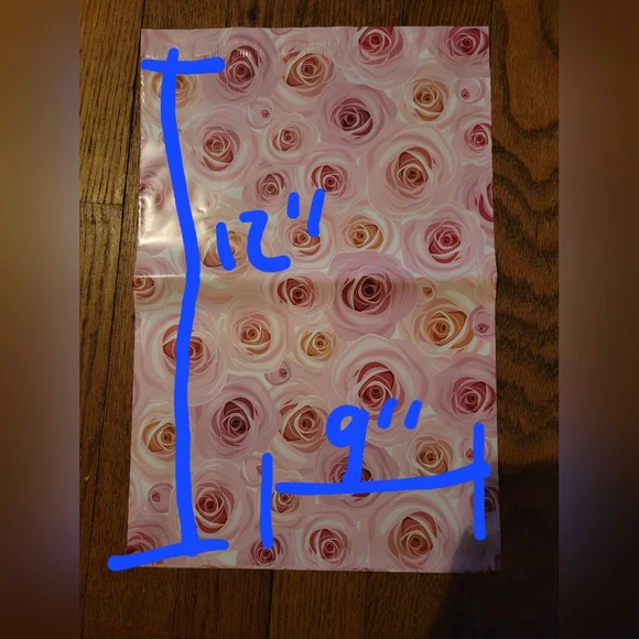 15 Rose 9" by 12" polymailers - Picture 2 of 2